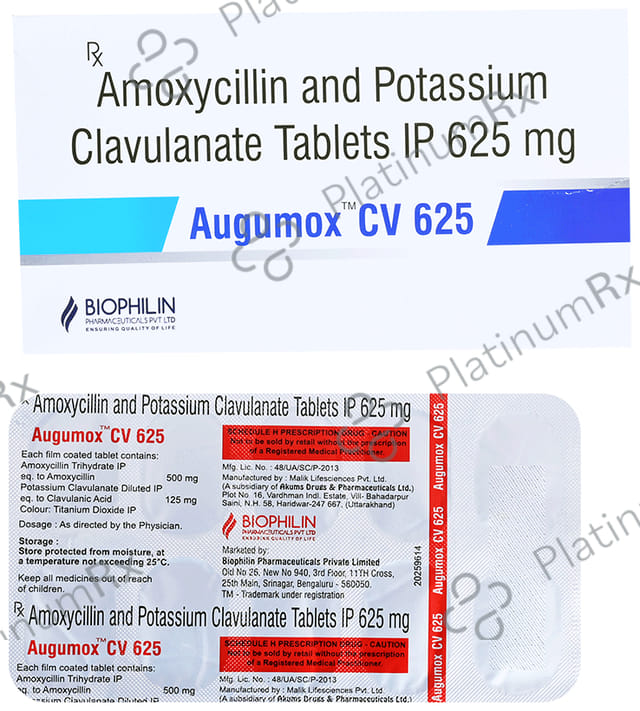 Augumox CV 625mg Tablet 10s