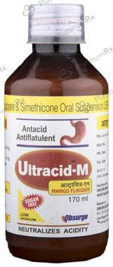 Ultracid-M Oral Suspension Mango Sugar Free 170 Oral Suspension
