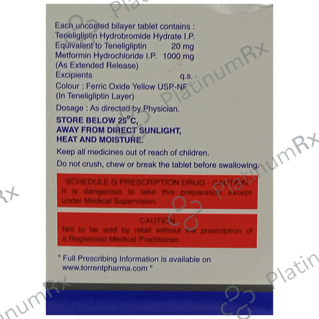 Tenzulix M 1000 Tablet ER 10 Tablet ER