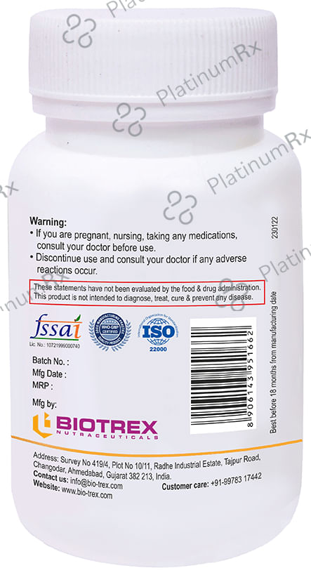 Biotrex Caffeine 200 mg Veg Capsule