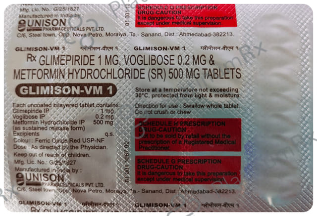 Glimison VM 1/500/0.2mg Tablet SR 10s