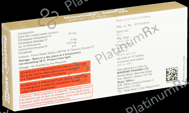 Olmetime AMH 5/12.5/40mg Tablet 10s