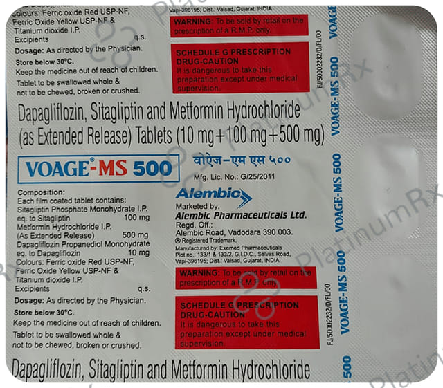 Voage MS 500/100/10mg Tablet ER 15s
