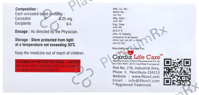 Carverix 6.25mg Tablet