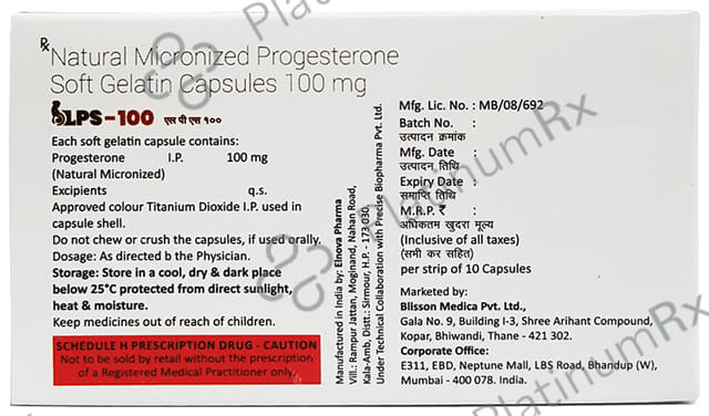 LPS 100 Soft Gelatin Capsule