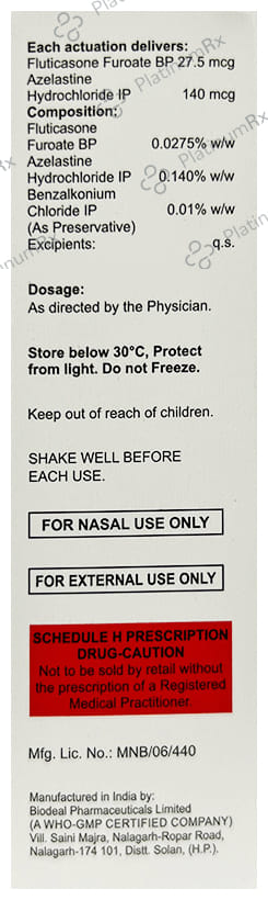 Nasohold AZ Nasal Spray 70 MD 7gm