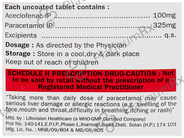 Telenac P 100/325mg Tablet 10s