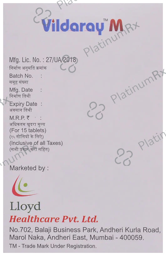 Vildaray M 500/50mg Tablet 15s