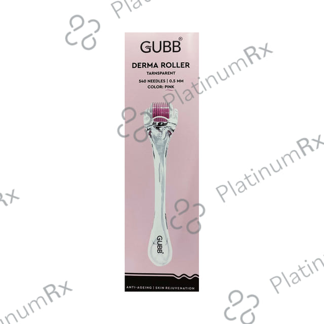 Gubb USA Derma Roller 0.5mm for Face Acne Scars, Skin Ageing & Hair Regrowth Transparent