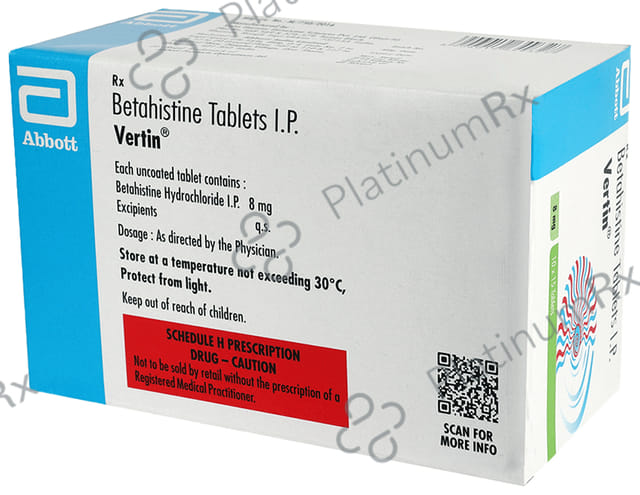 Vertin 8mg Tablet DT 15s