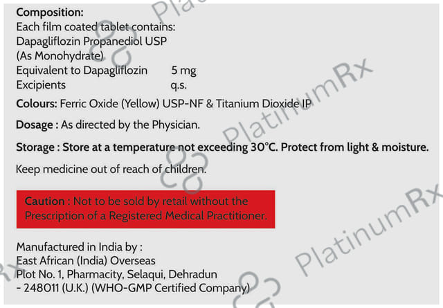 Kriam Pharma Dapagliflozin 5mg Tablet 15s