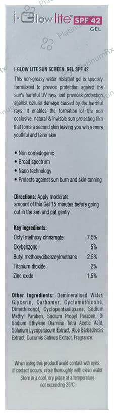 I Glow Spf 42 Sunscreen Gel 60ml