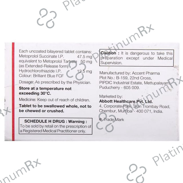Supermet H 12.5/47.5mg Tablet 10s