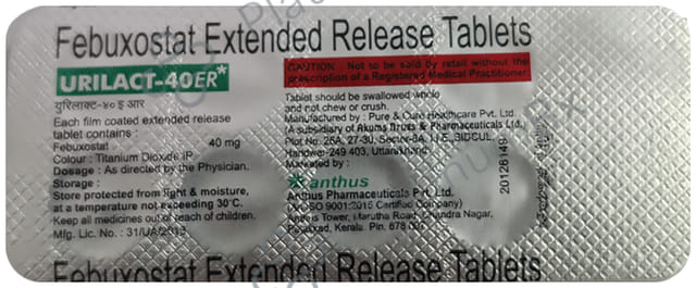 Urilact 40mg Tablet ER