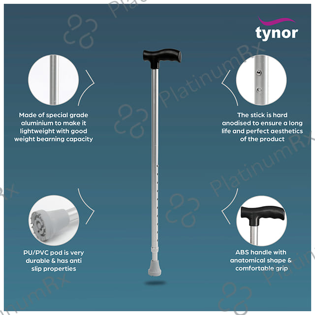 Tynor L-08 Walking Stick L Type Silver