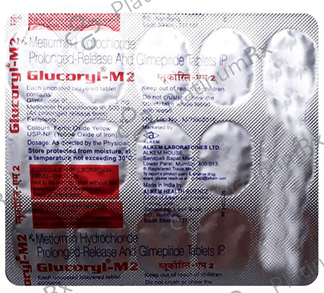 Glucoryl M 2/500mg Tablet PR 15s