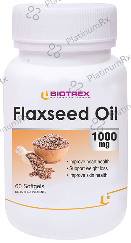 Biotrex Flaxseed Oil 1000mg Soft Gelatin Capsule