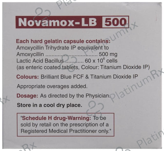 Novamox LB 500mg/60M Capsule 10s