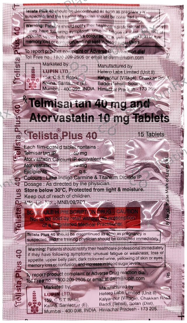 Telista Plus 10/40mg Tablet 15s
