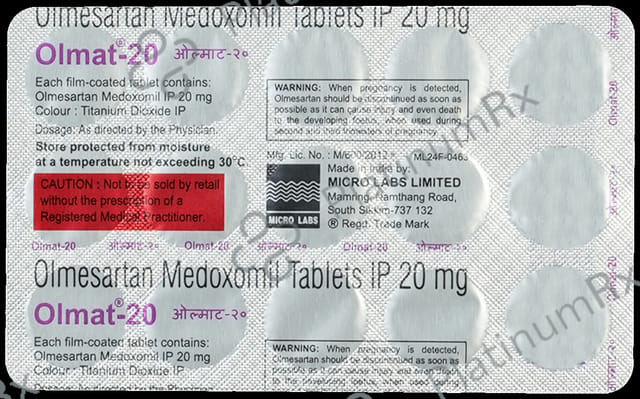 Olmat 20mg Tablet 15s