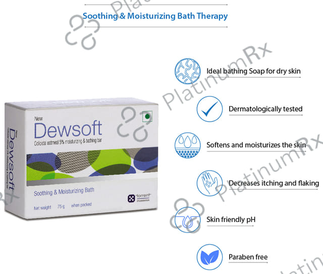 New Dewsoft Moisturising Bar 75gm