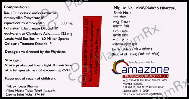 Hitclav-LB 625 Tablet