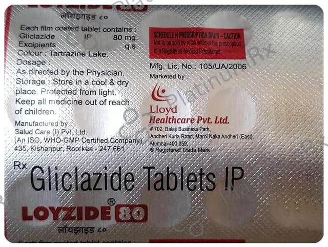 Loyzide 80mg Tablet 15s