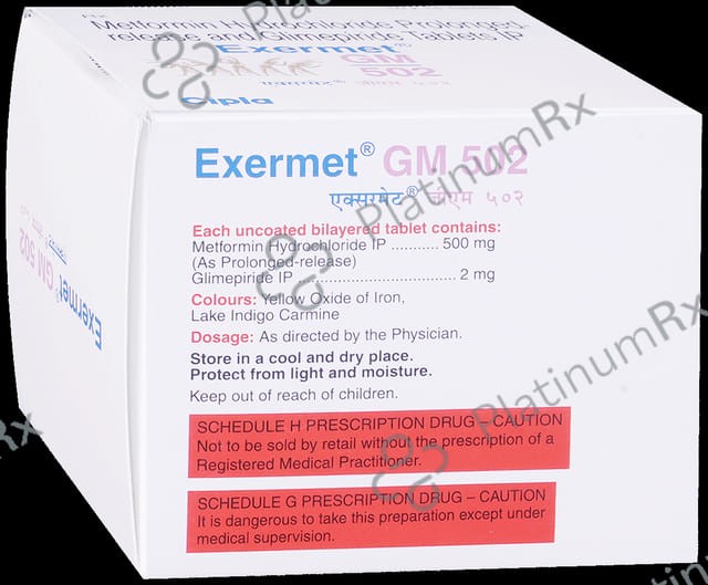 Exermet GM 2/500mg Tablet PR 15s