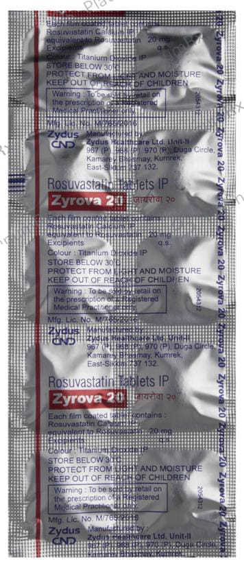 Zyrova 20mg Tablet 10s