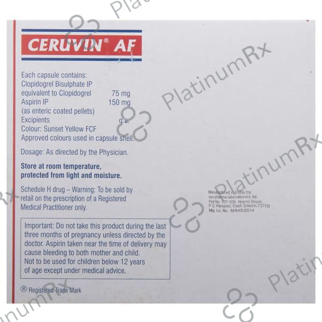 Ceruvin AF 150/75mg Capsule 15s