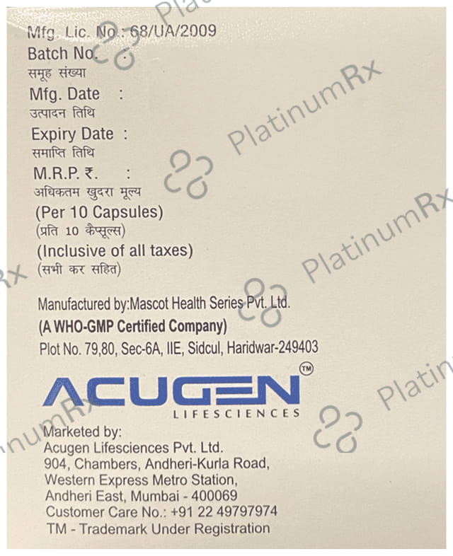 Sorazol D 30/40mg Capsule SR 10s