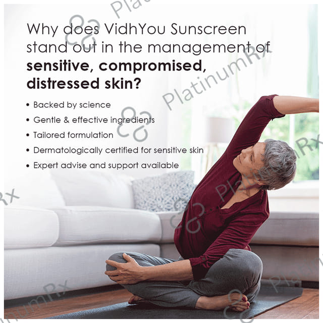 Vidhyou Natural Mineral Sunscreen with Hydrating Complex SPF 40 Lotion 50gm