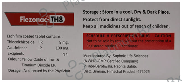 Flezonac TH 100mg/8mg Tablet