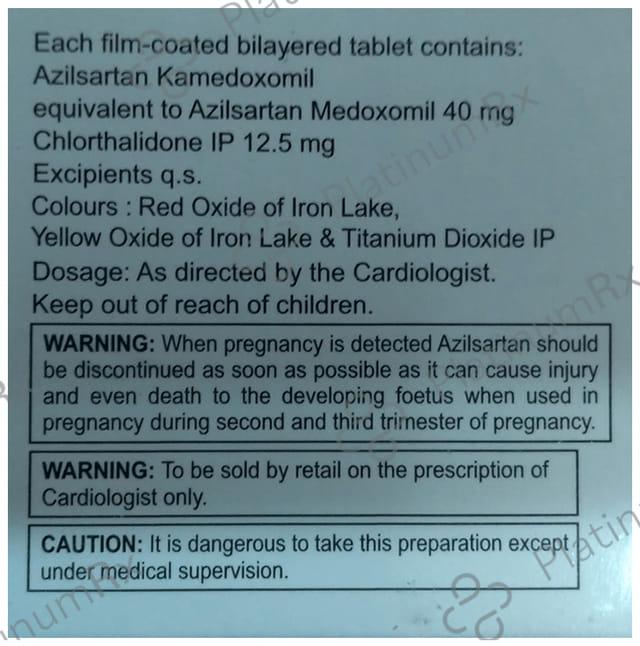 Zilarta CT 40/12.5mg Tablet 10s