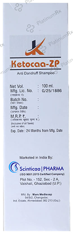 Ketocaa ZP Anti Dandruff Shampoo 100ml