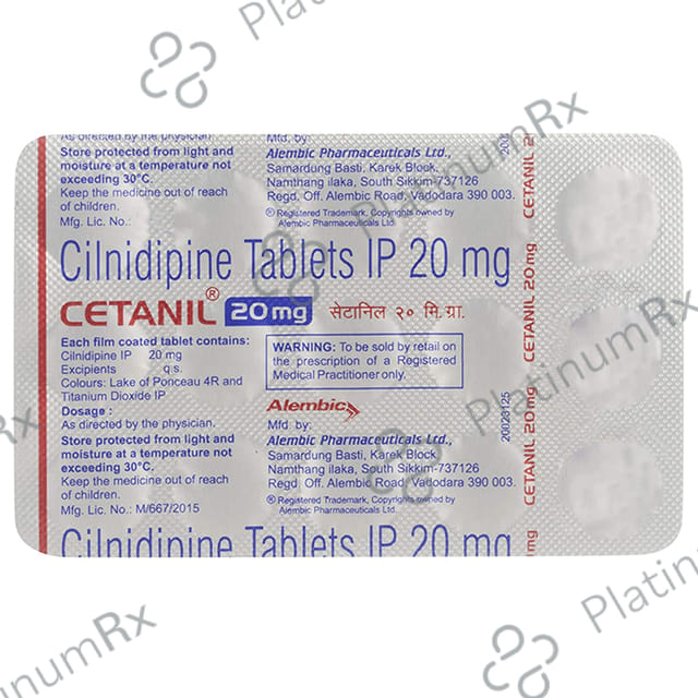 Cetanil 20mg Tablet 15s
