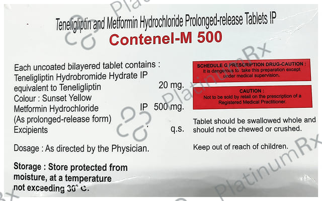 Contenel M 500/20mg Tablet 10s