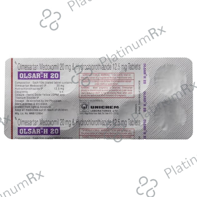 Olsar H 20/12.5mg Tablet 10s