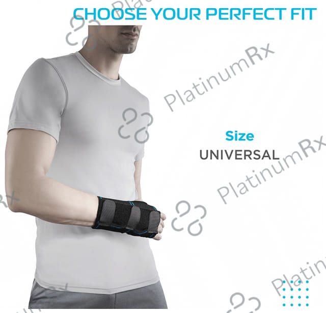 Vissco Core 0602 Elastic Wrist Splint (Short) Black Universal