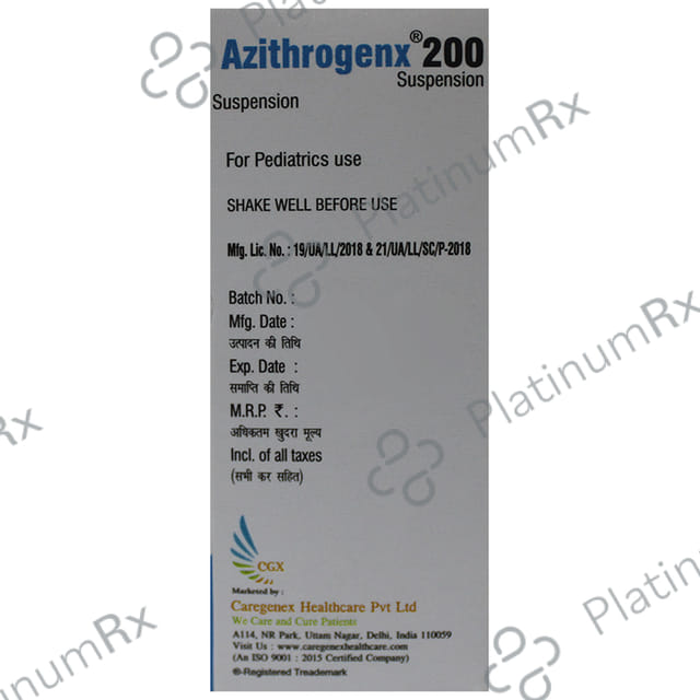 Azithrogenx 200 Oral Suspension