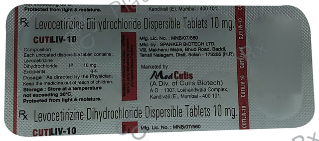 Cutiliv 10 Tablet DT