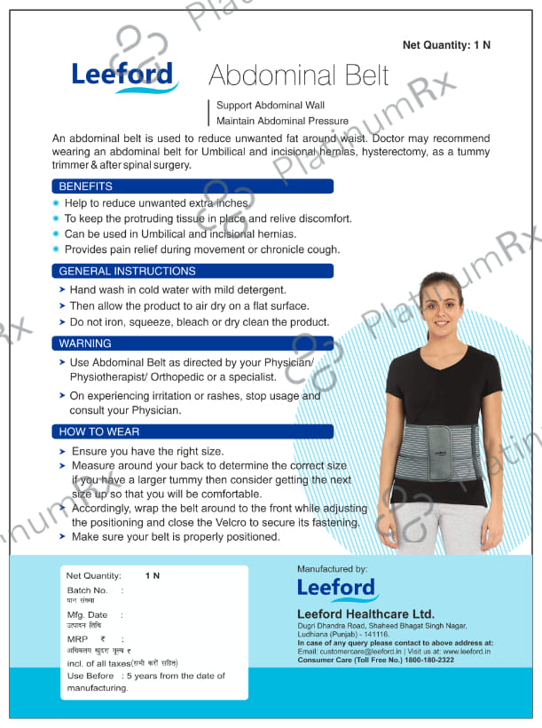 Leeford Abdominal Belt 1s