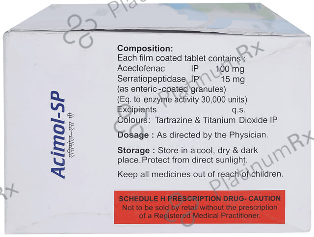 Acimol SP 100/15mg Tablet 10s