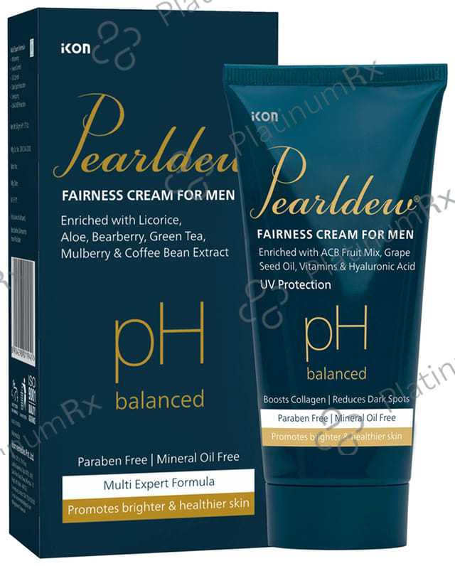 Pearldew pH Balanced Fairness Cream for Men (50gm Each) 4 Tubes