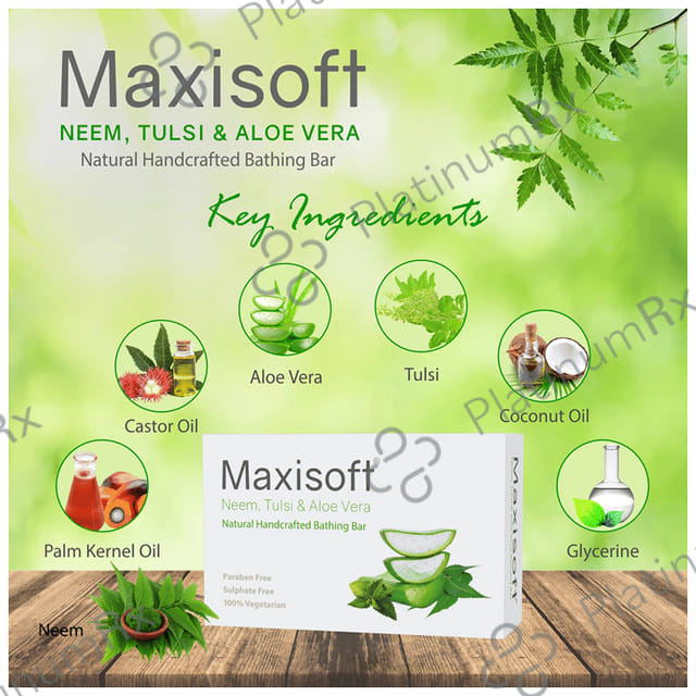 Maxisoft Neem, Tulsi & Aloe Vera Bathing Bar (100gm Each) 1 units