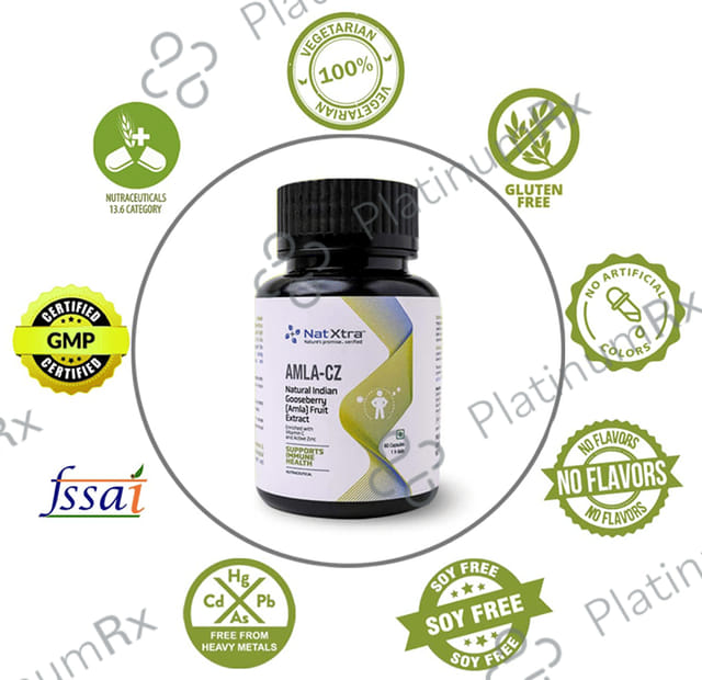 NatXtra Amla-CZ Enriched with Vitamin C & Acitve Zinc Supports Immune Health Capsule