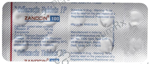 Zanocin 100mg Tablet 10s