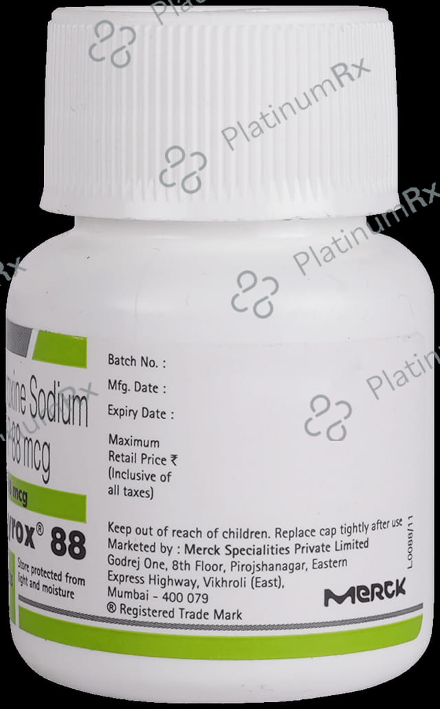 Euthyrox 88mcg Tablet 100s