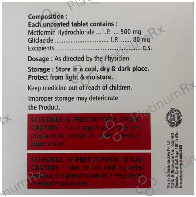 Glizec M 80/500mg Tablet 10s