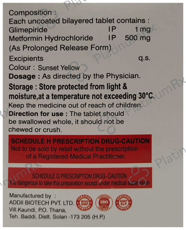Geoglim G 1/500mg Tablet SR 15s